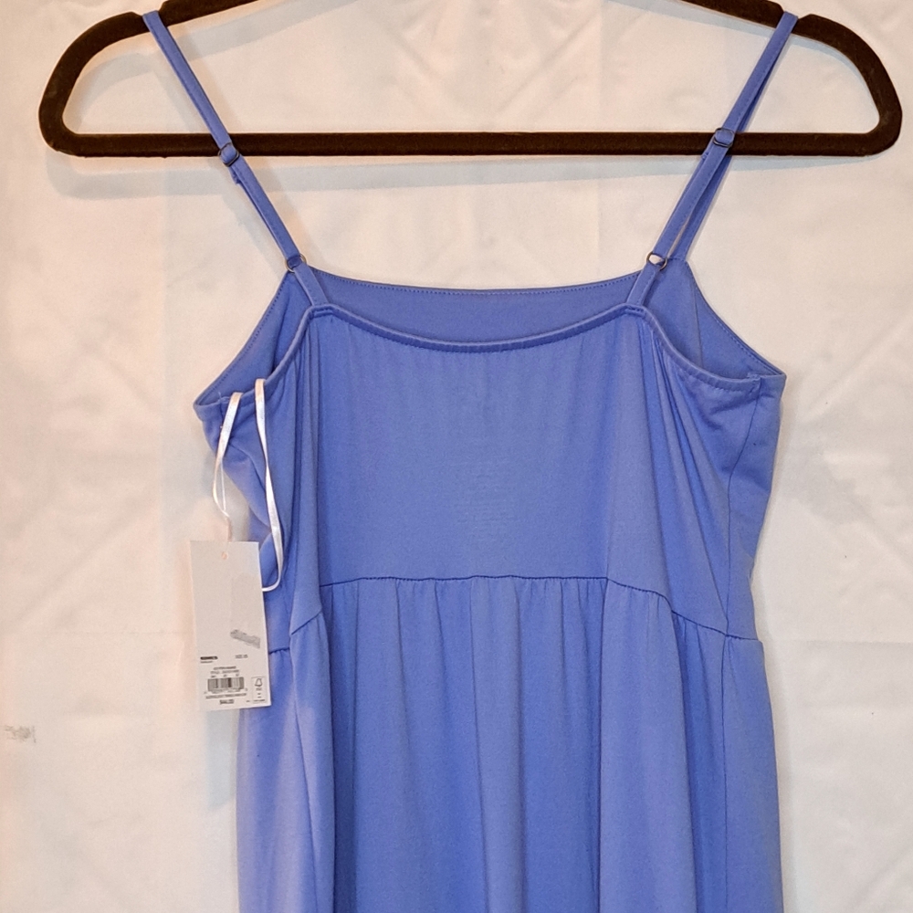 SO Little Beach Cover Up Maxi Dress Baby Blue Ocean Color Tier w/ Straps XS NWT - Picture 3 of 10